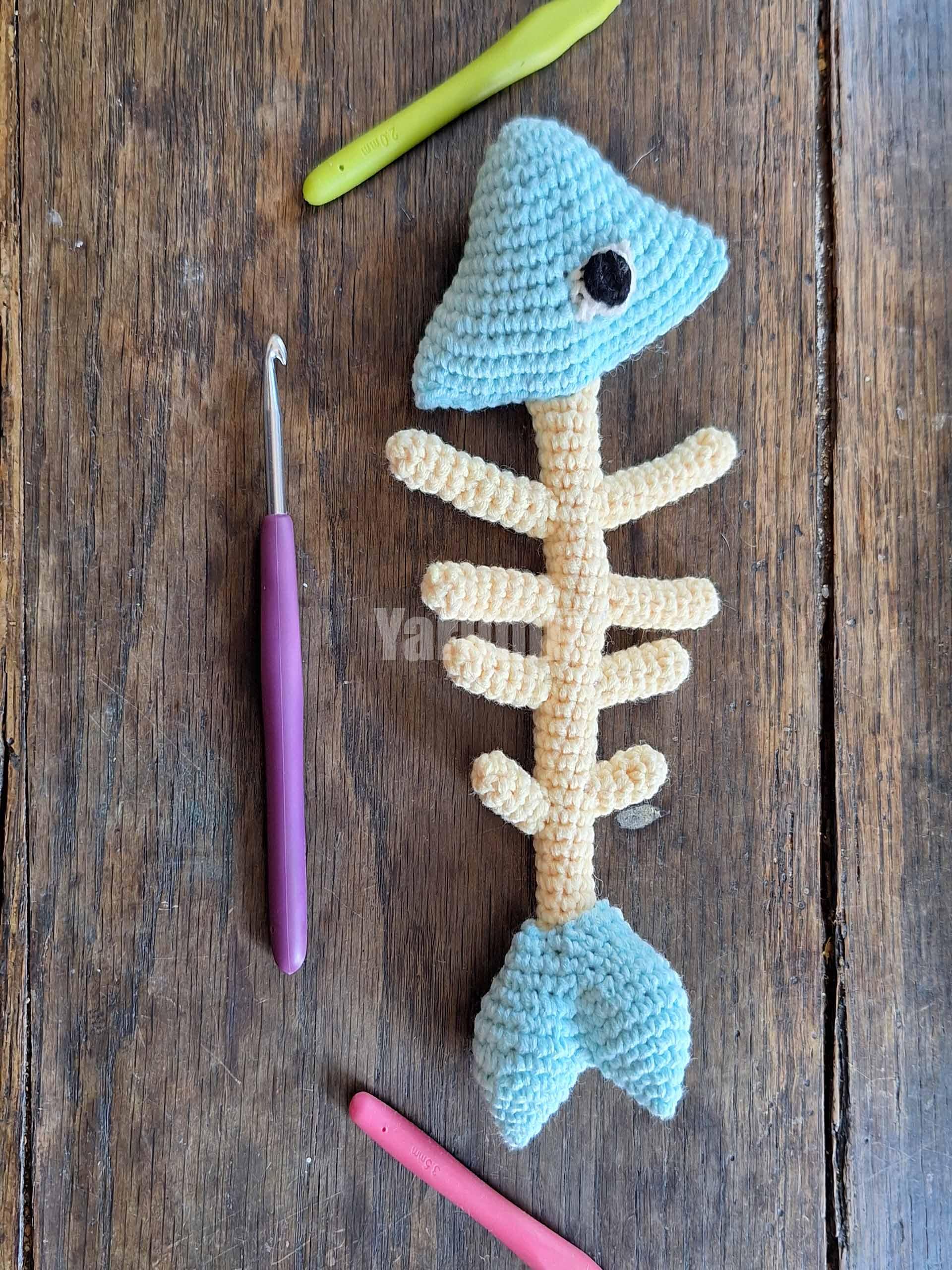 Arête de poisson au crochet - Création Yarumii Arête de poisson au crochet - Création Yarumii