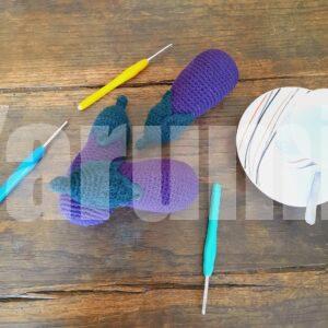 Aubergine au crochet - Yarumii