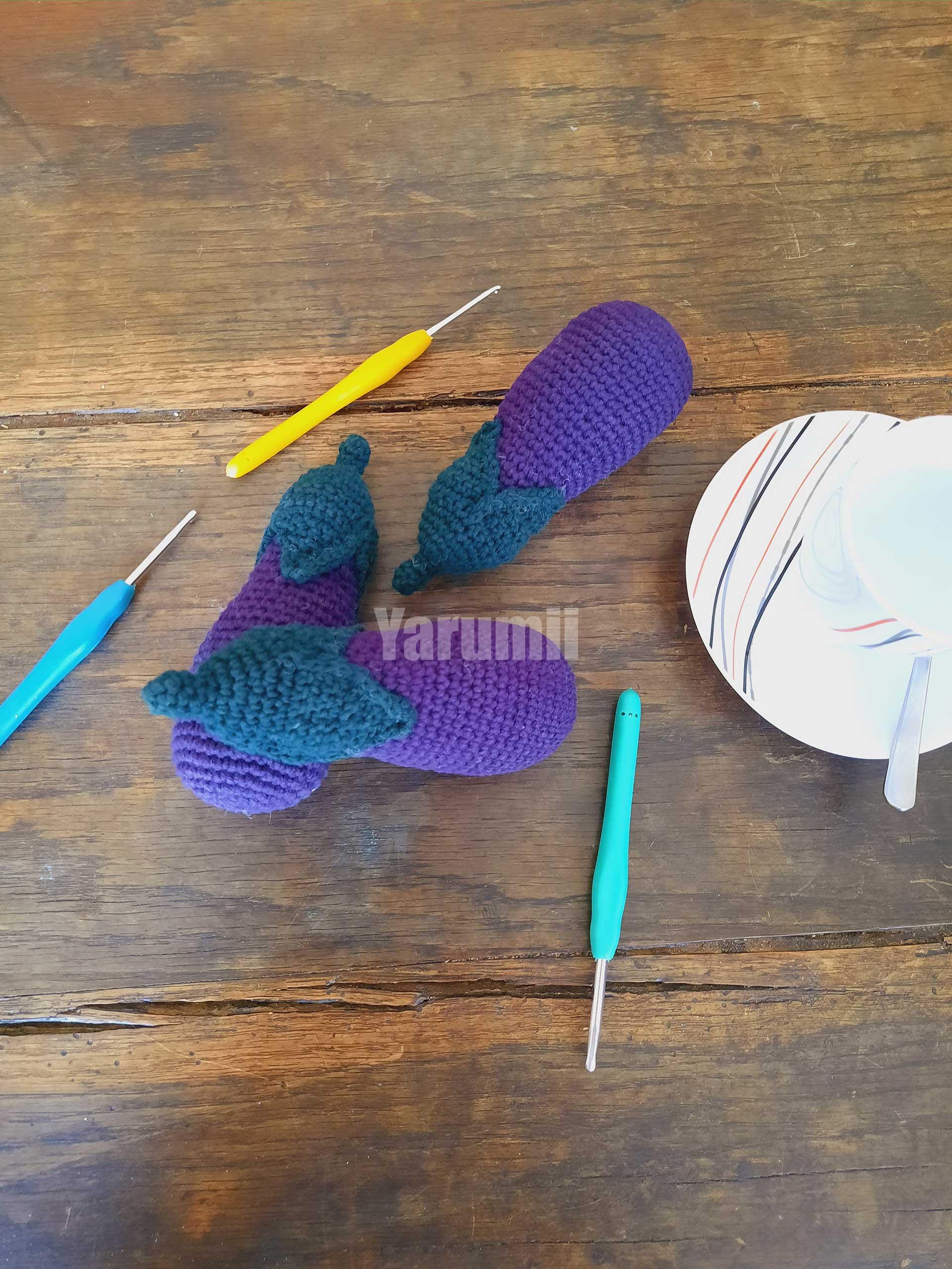 Aubergine au crochet - Yarumii Aubergine au crochet - Yarumii