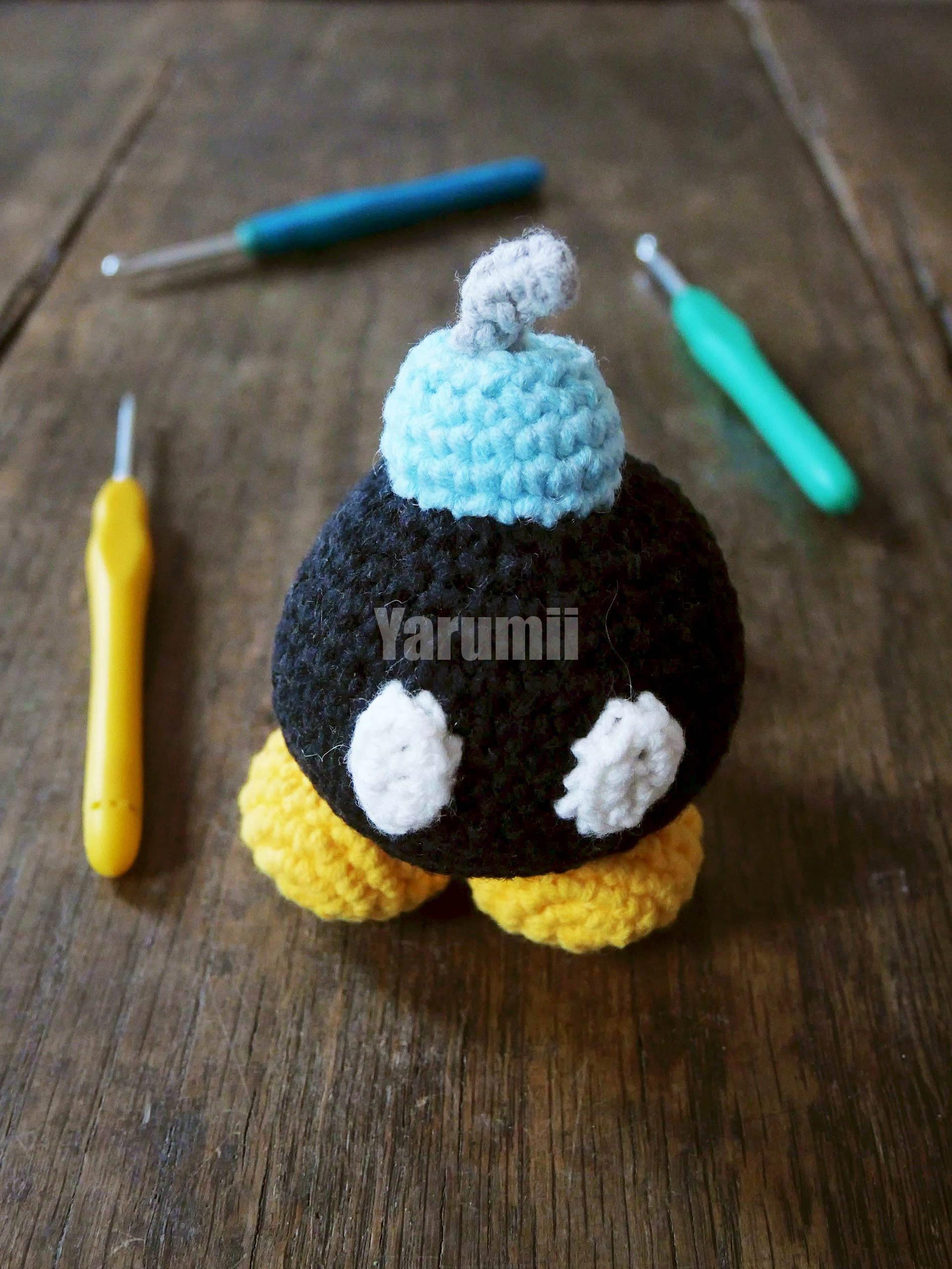 Bob-Omb (noir) au crochet - Yarumii Bob-Omb (noir) au crochet - Yarumii