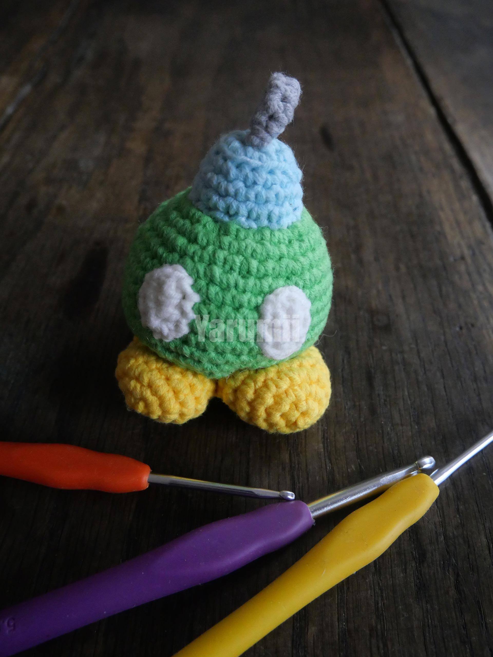 Bob-Omb (vert) au crochet - Yarumii Bob-Omb (vert) au crochet - Yarumii