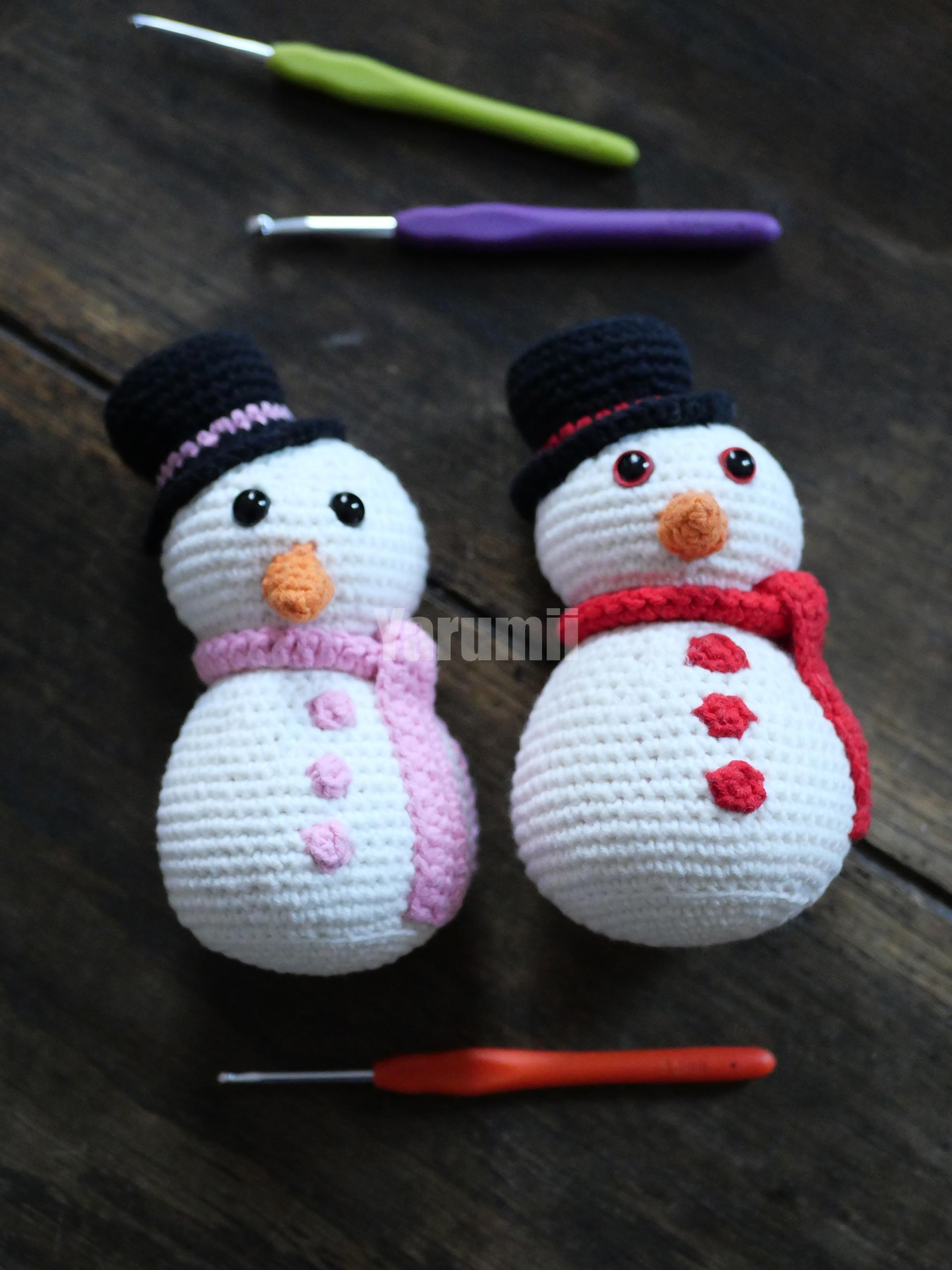 Bonhomme de neige (chapeau) au crochet - Yarumii Bonhomme de neige (chapeau) au crochet - Yarumii