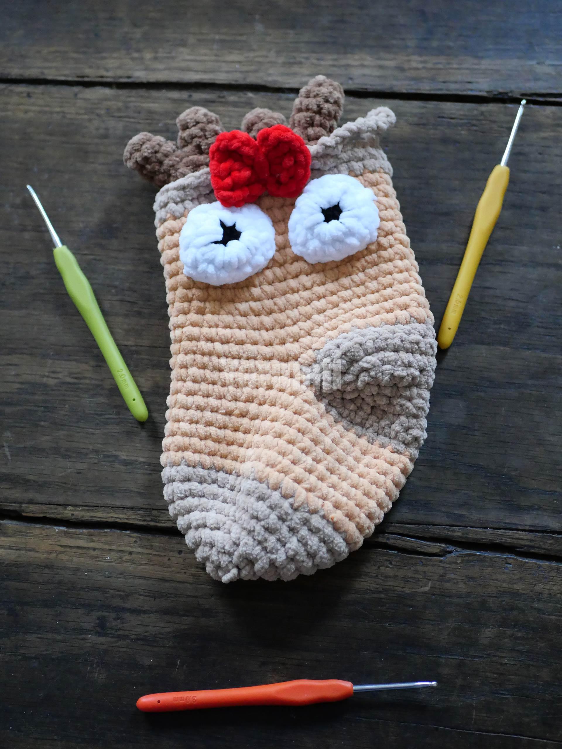 Chaussettes Renne au crochet - Yarumii Chaussettes Renne au crochet - Yarumii