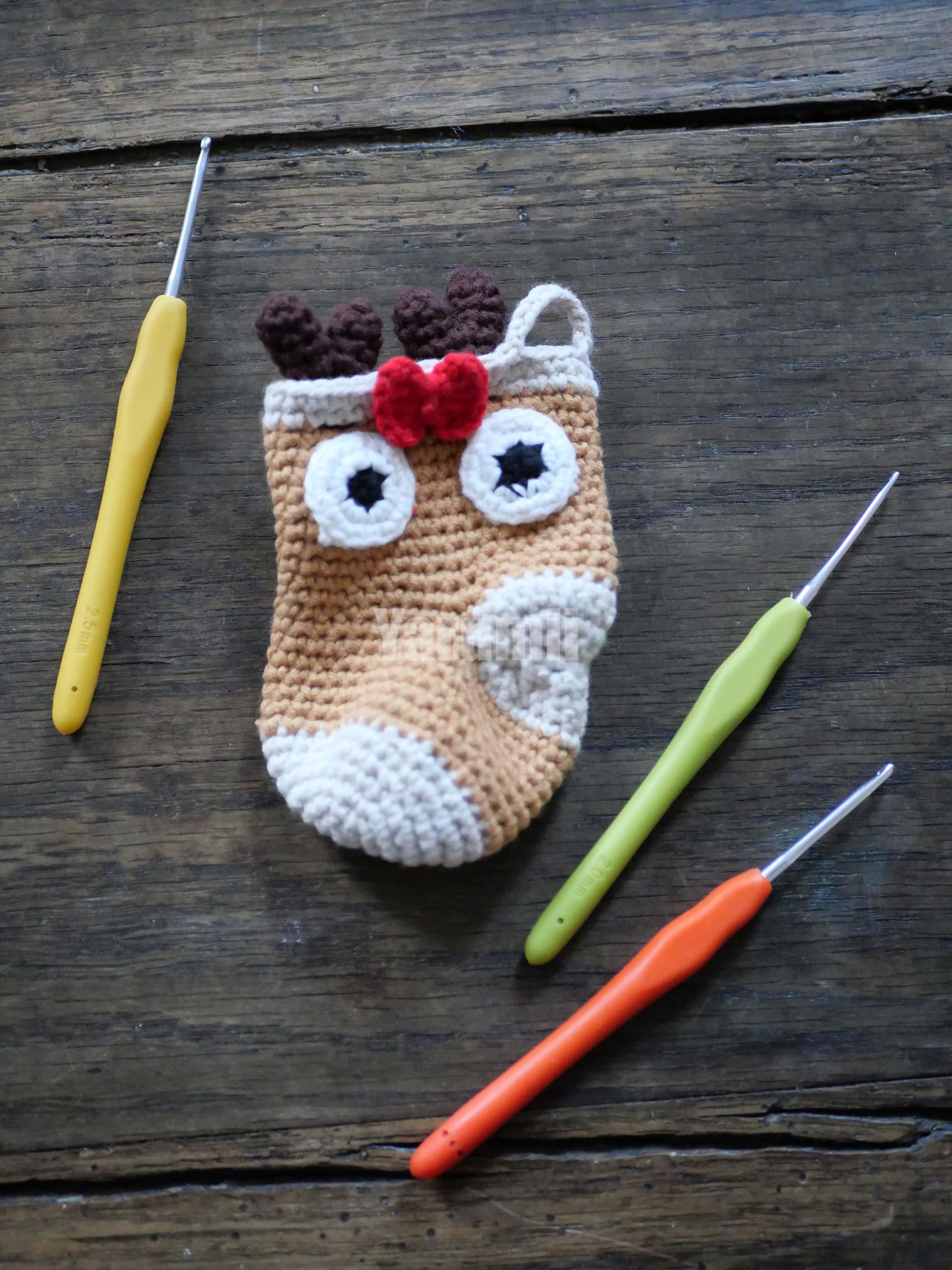 Chaussettes Renne au crochet - Yarumii Chaussettes Renne au crochet - Yarumii