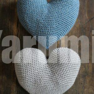 Coussin Cœur au crochet - Yarumii