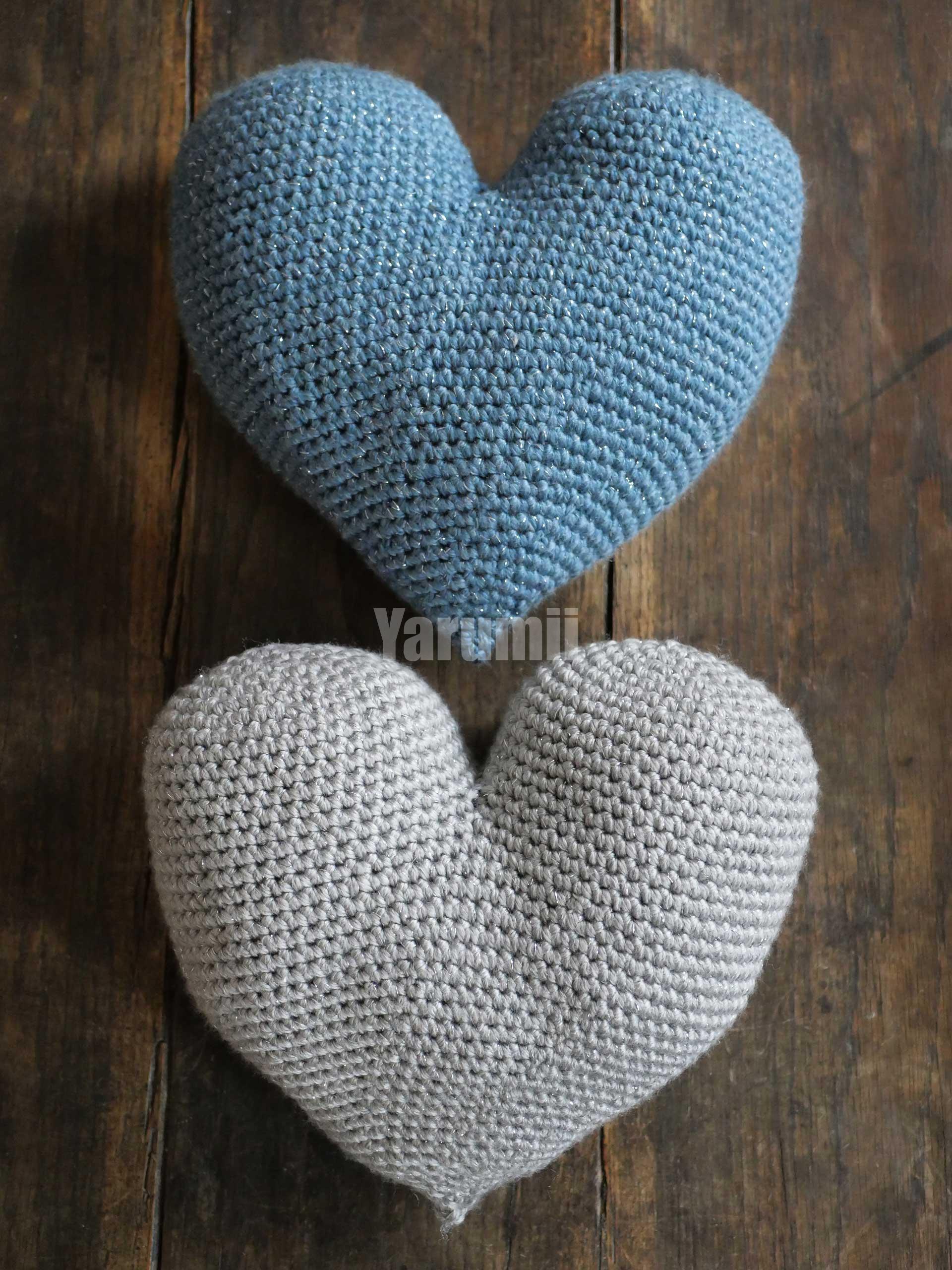 Coussin Cœur au crochet - Yarumii Coussin Cœur au crochet - Yarumii