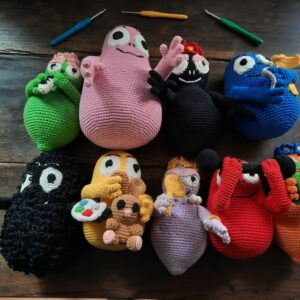 Famille Barbapapa au crochet