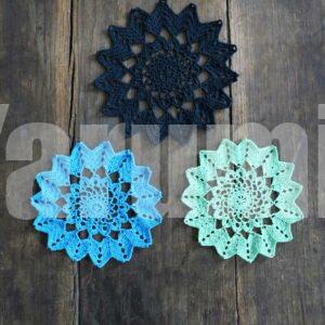 Napperon à 15 branches au crochet - Yarumii