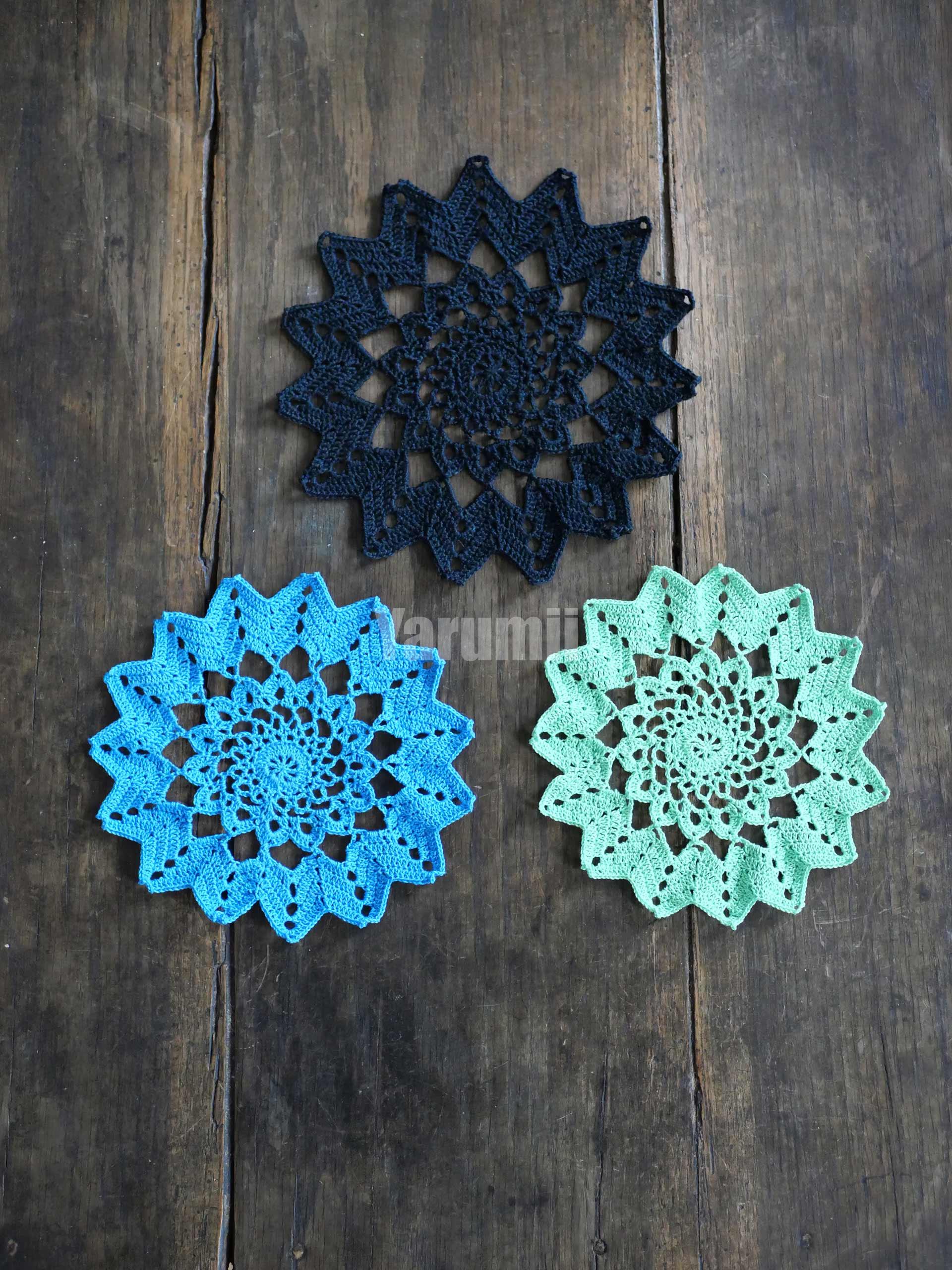 Napperon à 15 branches au crochet - Yarumii Napperon à 15 branches au crochet - Yarumii