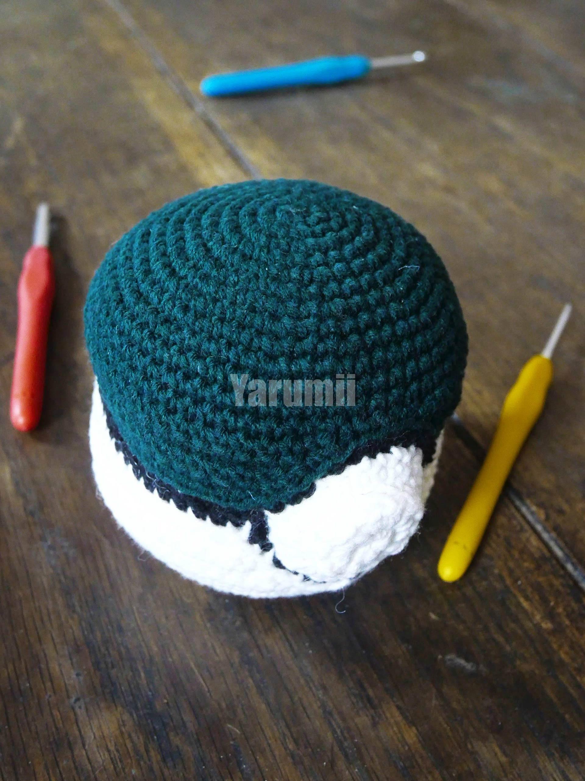 Pokeball (verte) au crochet - Yarumii Pokeball (verte) au crochet - Yarumii