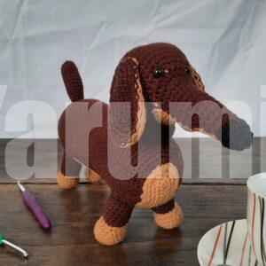 Teckel au crochet - Création Yarumii