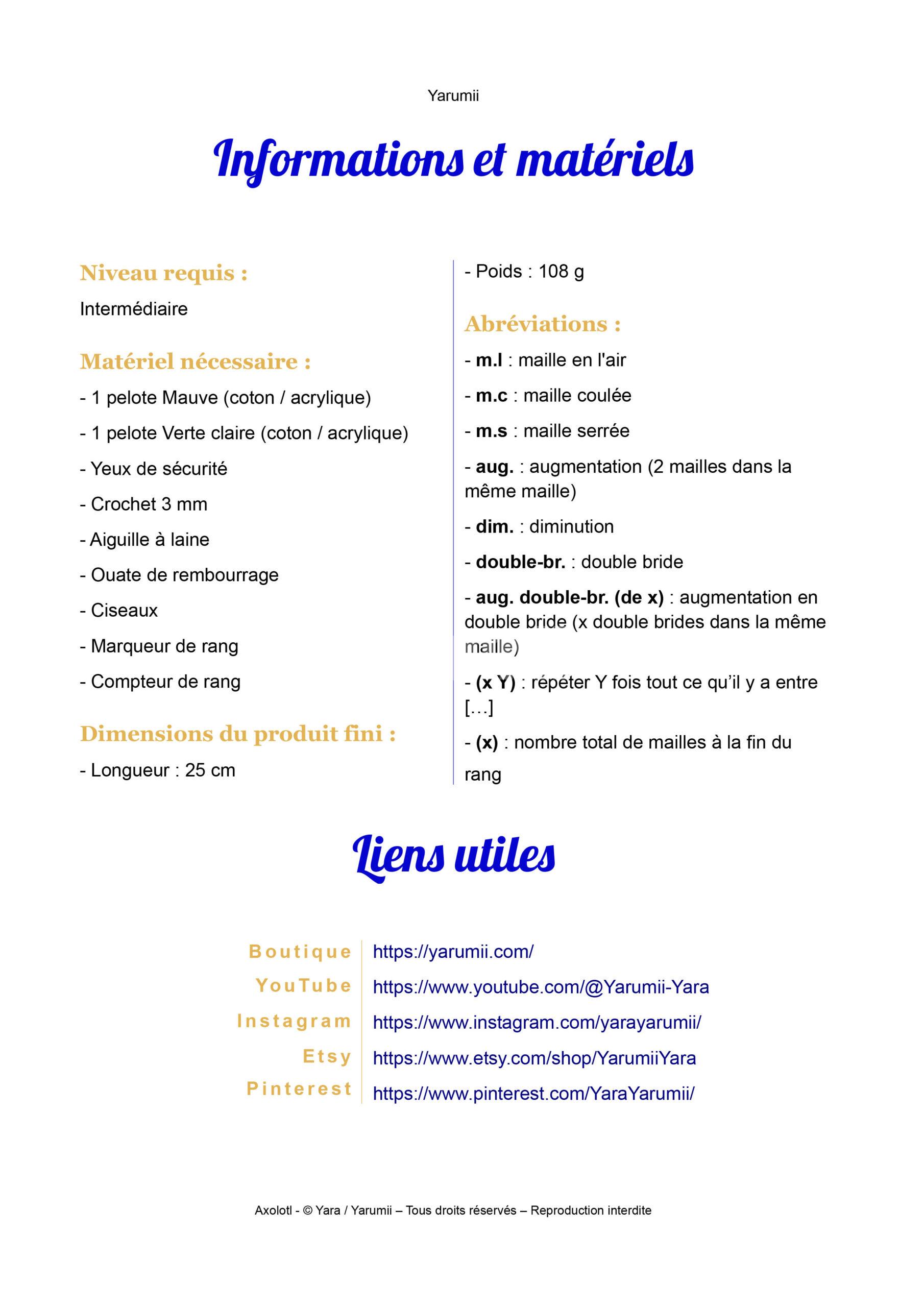 Tuto PDF Axolotl - Création Yarumii Tuto PDF Axolotl - Création Yarumii