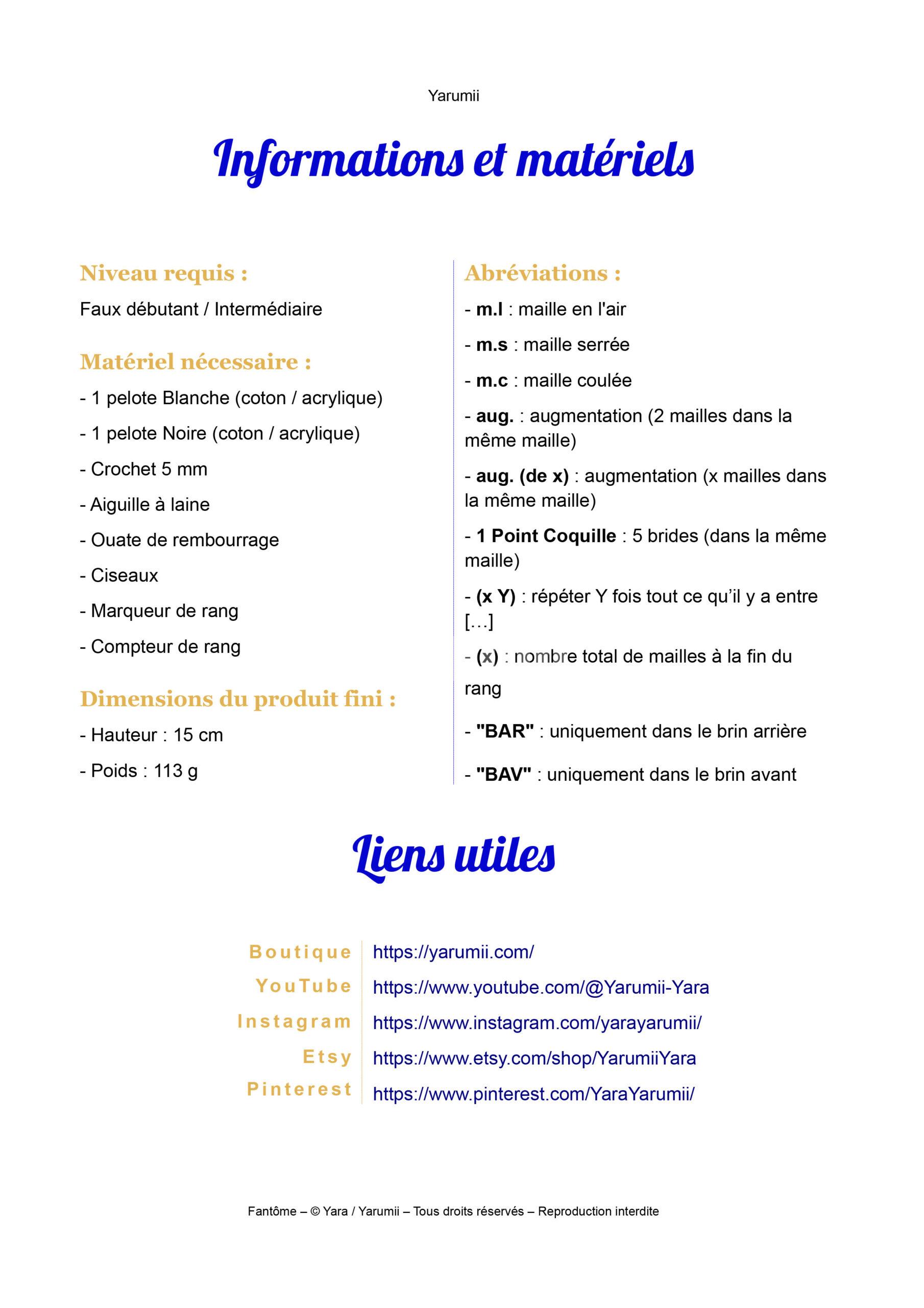 Tuto PDF Fantôme - Création Yarumii Tuto PDF Fantôme - Création Yarumii