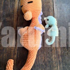 Hippocampe au crochet - Création Yarumii