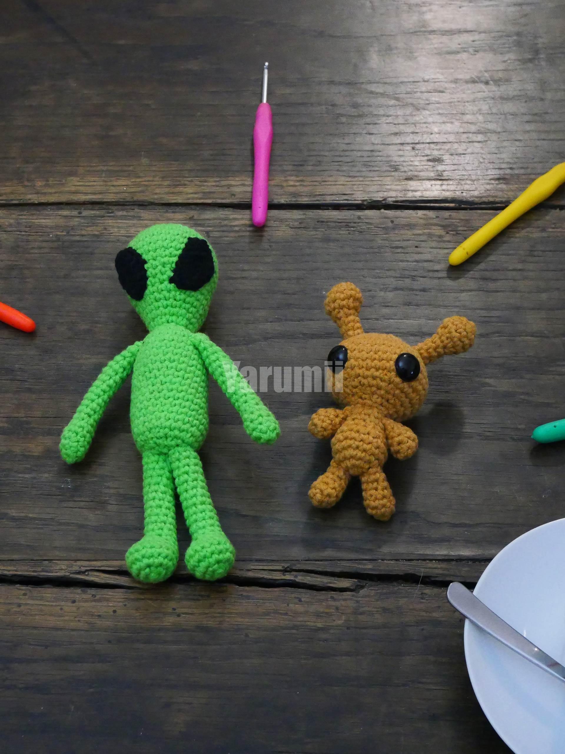 Aliens au crochet - Création Yarumii