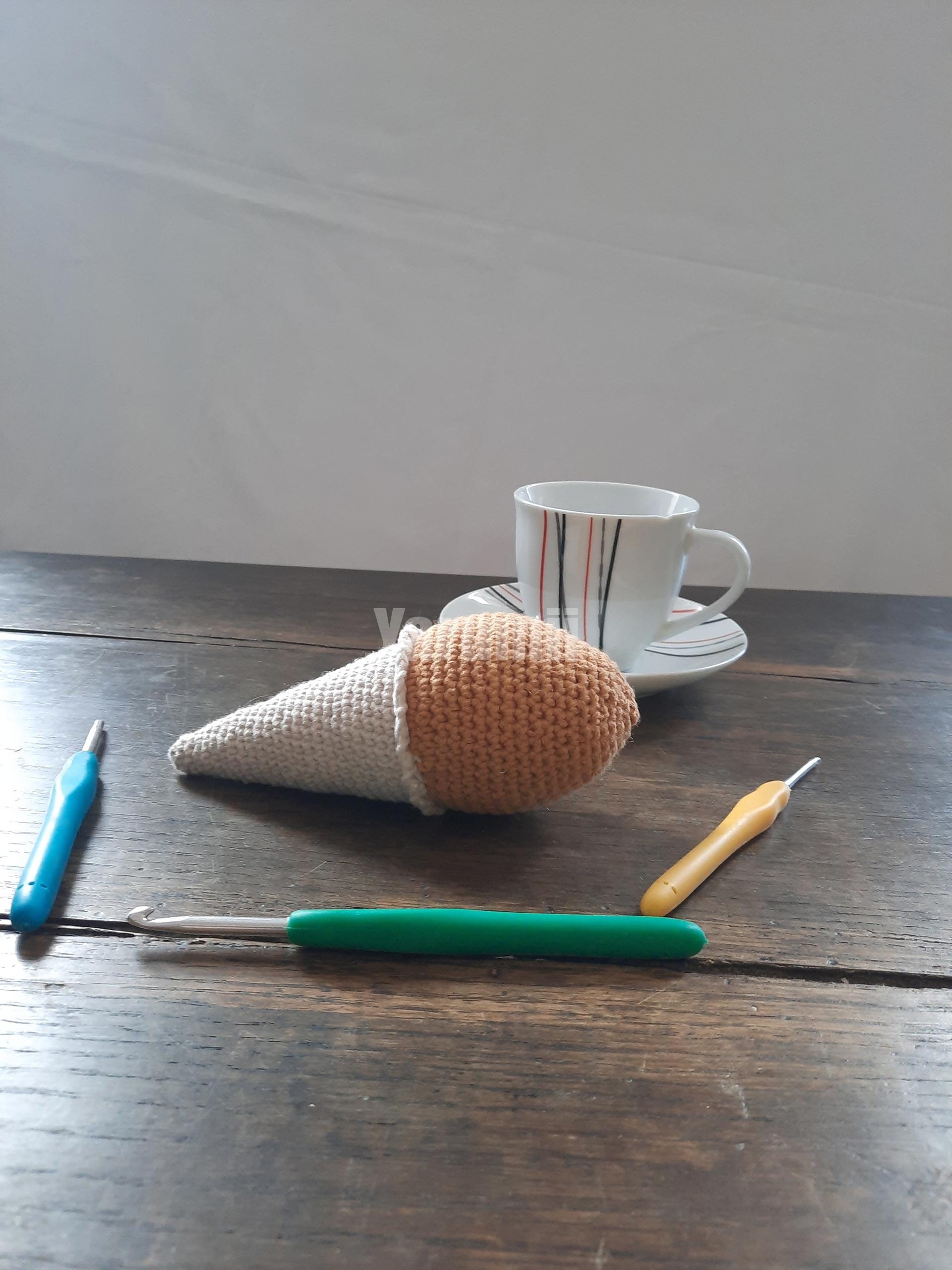 Cornet de glace (simple) au crochet - Création Yarumii