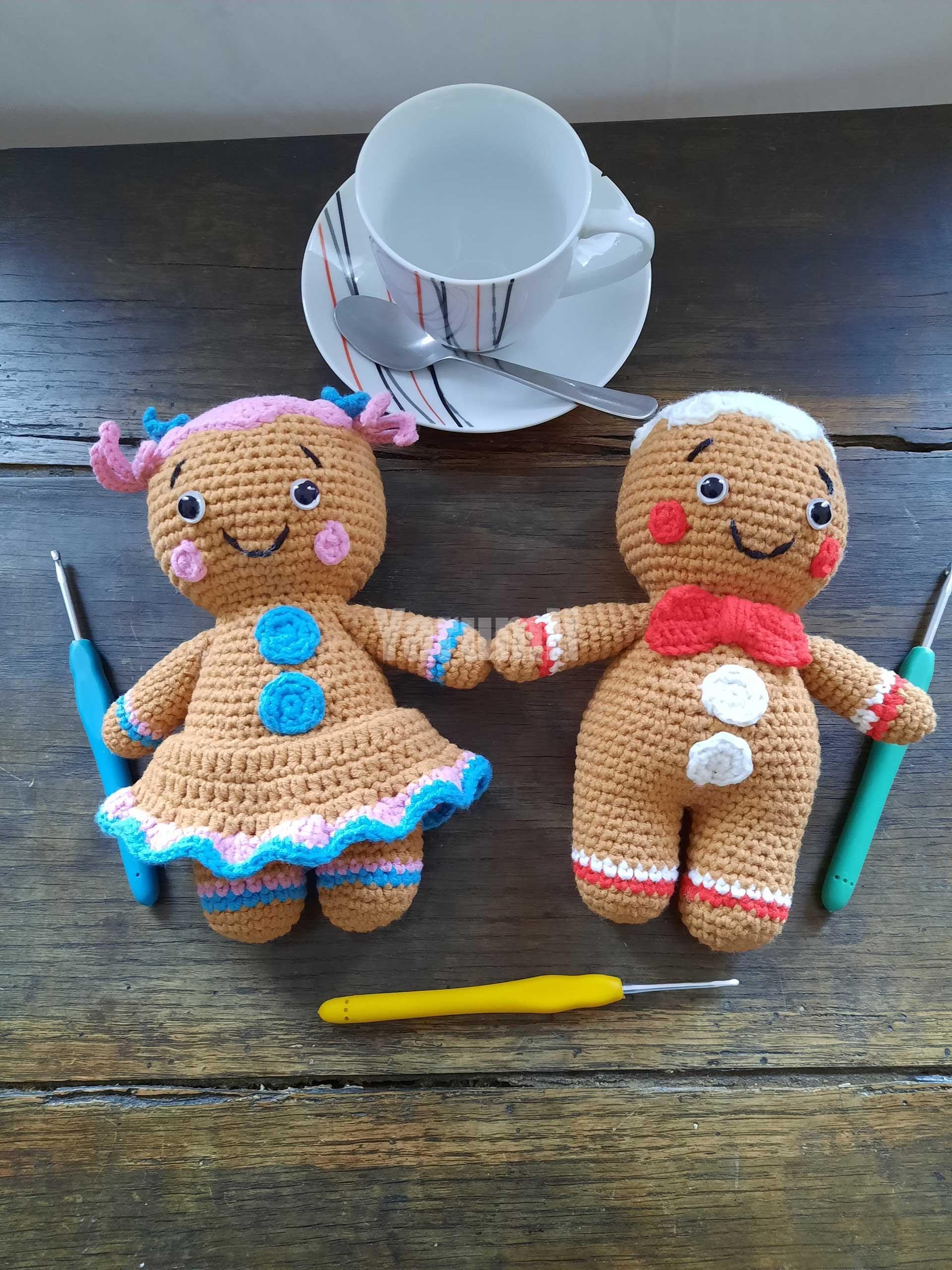Couple en pain d'épices au crochet - Yarumii