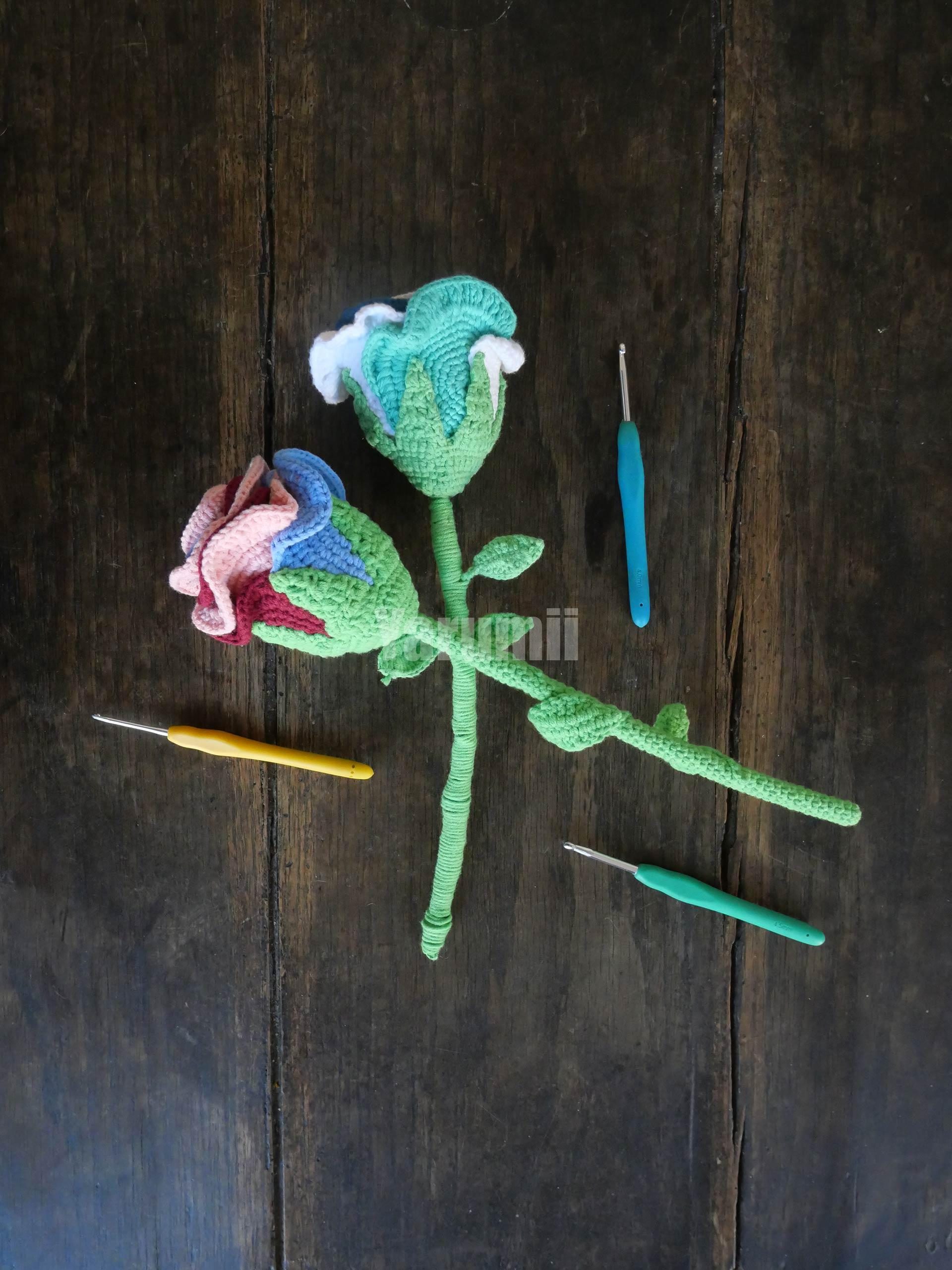 Rose au crochet - Création Yarumii